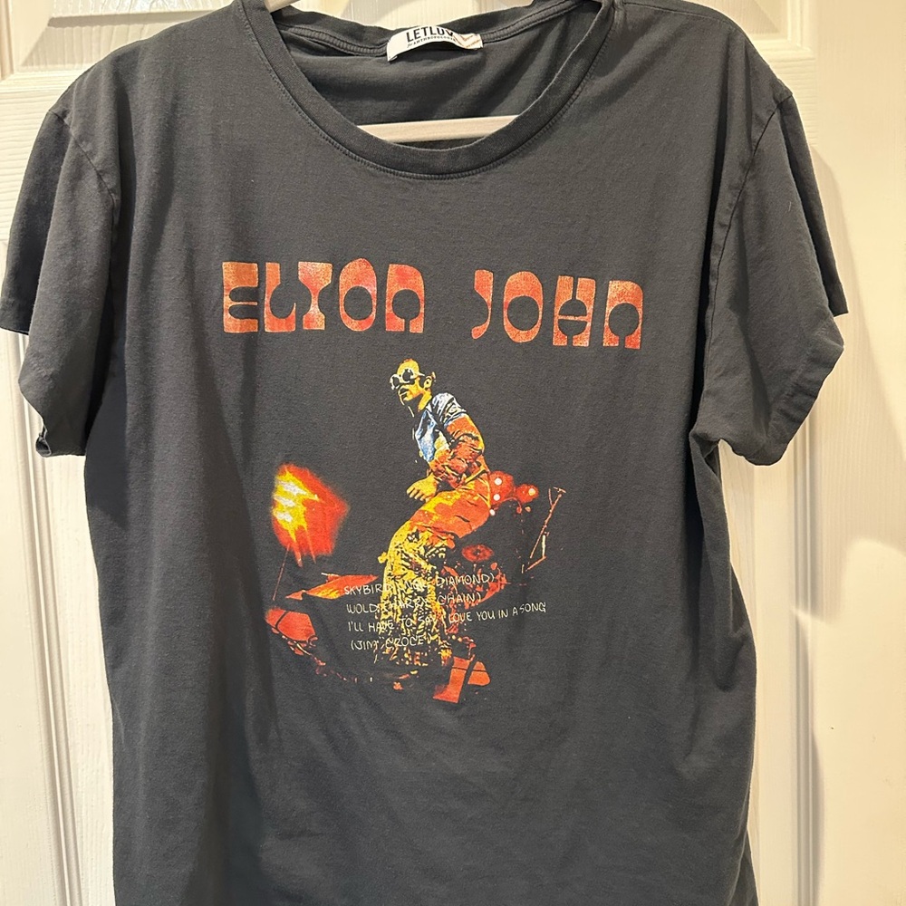 LetLuv Elton John Anthropologie Graphic Tee. XL
